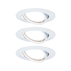 Lumi�re encastr�e BASE COIN pivotant, lot de 3 IP20, blanche gradable 15W 370lm 3000K 100� 100� CRI > 83