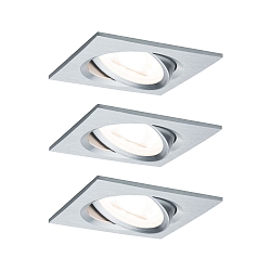 Lumi�re encastr�e NOVA LED angulaire, pivotant, lot de 3 GU10 IP23, aluminium  19,5W 460lm 2700K 38� 38� CRI >80