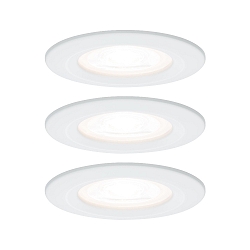 Lumi�re encastr�e NOVA LED rond, rigide, lot de 3 GU10 IP44, blanc mat  460lm 2700K 38� 38� CRI >80