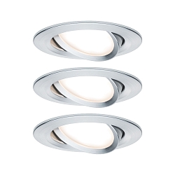 Lumi�re encastr�e NOVA COIN LED rond, pivotant, lot de 3 IP23, aluminium  19,5W 460lm 2700K 100� 100� CRI >80