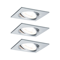 Lumi�re encastr�e NOVA LED angulaire, pivotant, lot de 3 GU10 IP23, aluminium gradable 19,5W 460lm 2700K 38� 38� CRI >80