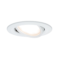 Lumi�re encastr�e NOVA COIN LED rond, pivotant Coin IP23, blanc mat gradable 460lm 2700K 100� 100� CRI >80