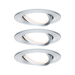 Lumi�re encastr�e NOVA COIN LED rond, pivotant, lot de 3 Coin IP23, aluminium gradable 19,5W 460lm 2700K 100� 100� CRI >80