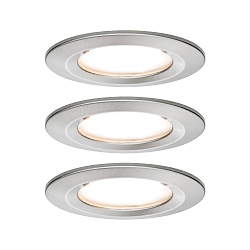 Lumi�re encastr�e NOVA COIN LED rond, rigide, lot de 3 Coin IP44, fer bross� gradable 19,5W 460lm 2700K 100� 100� CRI >80