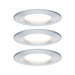 Lumi�re encastr�e NOVA COIN LED rond, rigide, lot de 3 Coin IP44, aluminium gradable 19,5W 460lm 2700K 100� 100� CRI >80