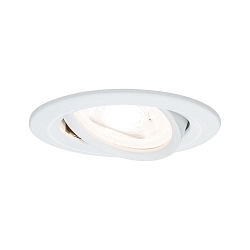 Lumière encastrée NOVA rond, pivotant GU10, blanc mat