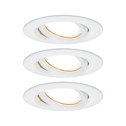 Eclairage d'ext�rieur encastr� NOVA PLUS COIN rond, pivotant, lot de 3 Coin IP65, blanc mat gradable