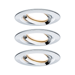 Eclairage d'ext�rieur encastr� NOVA PLUS COIN rond, pivotant, lot de 3 Coin IP65, chrome gradable