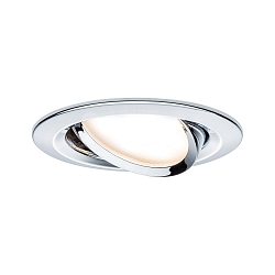 Lumière encastrée NOVA PLUS COIN rond, pivotant, lot de 3 IP23, chrome gradable 3x6,8W 2.700K