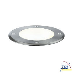Paulmann Plug&Shine Floor recessed luminaire IP67 6W 24V silver swiveling, 609lm, 3000K, 38 swivel range