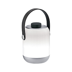 Lampe de table CLUTCH avec fonction de charge USB IP44, gris gradable