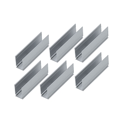Monture PLUG&SHINE LED lot de 6, argent