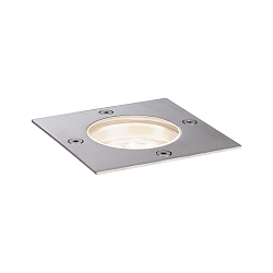 floor recessed luminaire LED PLUG&SHINE FLOOR square IP65, stainless steel dimmable