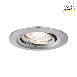 LED Recessed luminaire NOVA MINI with Module COIN, swivelling, 4W 2700K 310lm, iron brushed