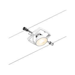 Lampe � corde MAC II GU5,3, chrome, blanc mat 