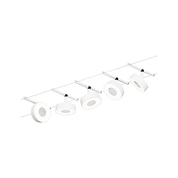 Syst�me de corde LED WIRE SYSTEMS CORDUO CIRCLE rond, lot de 5, commutable IP20, chrome, blanc mat 