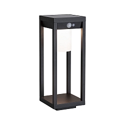 Lampadaire solaire SOLAR MARISOL avec capteur IP44, noir , blanc mat 