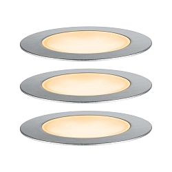 Projecteur encastr� FLOOR SET PLUG & SHINE lot de 3, favorable aux insectes IP67, argent 