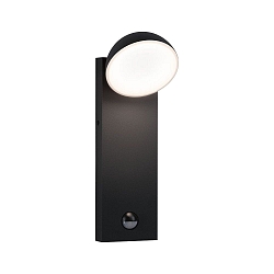 Luminaire mural d’extérieur PUKA PIR avec détecteur de mouvement LED IP44, anthrazit