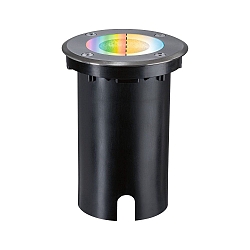 Projecteur encastr� FLOOR RGBW rond, contr�lable par ZigBee IP67, noir gradable