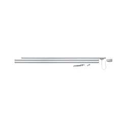 1-Rail monophas� en saillie URAIL, chrom� mat