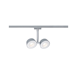 Spot URAIL DOUBLE PELLET LED � 2 flammes, chrom� mat, blanche gradable