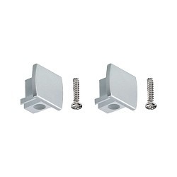 Embout URAIL lot de 2, chromé mat