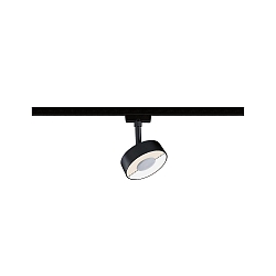 1-Projecteur monophasé URAIL CIRCLE LED IP20, noir mat