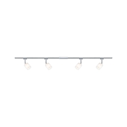 Spot URAIL BLOSSOM avec possibilit� d'alimentation, lot de 4 G9, chrome, chrom� mat, satin gradable