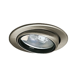Furniture recessed luminaire swiveling, 12V, G4, 69mm, brushed iron