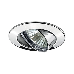 Lumière encastrée PREMIUM pivotant GU10 IP23, chrome gradable