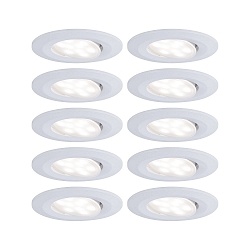 Plafonnier encastr� CALLA IP65 DIM pivotant, lot de 10 IP65, blanc mat gradable