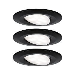 Eclairage d'ext�rieur encastr� CALLA LED rond, pivotant IP65, noir mat 