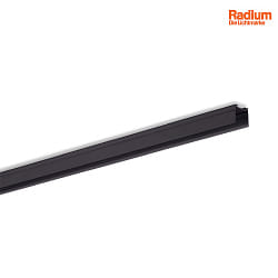 U profile MEDIUM - FOR 2 STRIPS surface-mounted version, black, anodised