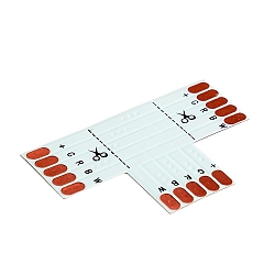 T / planche d'angle VARDAFLEX 1.2CM 5 pôles, RGBW, codable, blanche