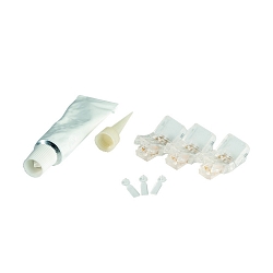 Alimentation VARDAFLEX 0.8CM - PUSH lot de 3, 2 pôles, mat, transparent