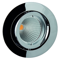 Lumière encastrée MR16 pivotant IP20, chrome