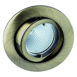 Lumière encastrée MR16 pivotant IP20, scintillant, laiton