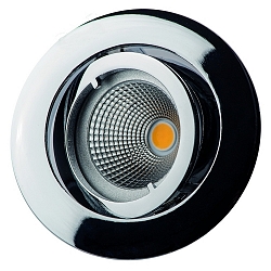 Lumière encastrée MR11 pivotant IP20, chrome