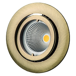 Lumière encastrée MR11 pivotant IP20, scintillant, laiton