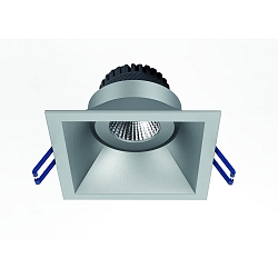Lumière encastrée TOM SQUARE(EMPTY CASE FOR LED MODULE Ø5CM) angulaire, pivotant, sans monture IP20, argent mat gradable