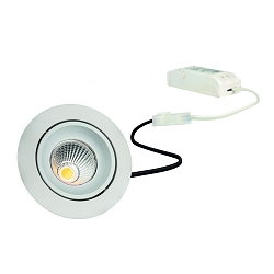 Lumi�re encastr�e GAIL PHASE DIM PnP pivotant, lot de 1 IP40, blanc mat gradable 6W 718lm 3000K 36� 36� CRI 80-89