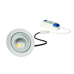Lumi�re encastr�e GAIL pivotant, lot de 1, commutable IP40, blanc mat 718lm 2900 | 3100K CRI 80-89