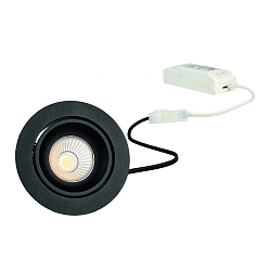 Lumi�re encastr�e GAIL PHASE DIM PnP pivotant, lot de 1 IP40, noir mat gradable 6W 718lm 3000K 36� 36� CRI 80-89