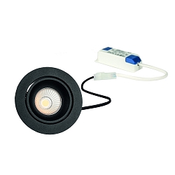 Lumi�re encastr�e GAIL pivotant, lot de 1, commutable IP40, noir mat 718lm 2900 | 3100K CRI 80-89