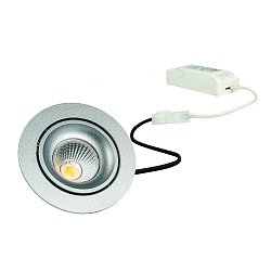 Lumi�re encastr�e GAIL pivotant, Dim-To-Warm, lot de 1 IP40, argent mat gradable 430lm 1900 | 3000K CRI 90-100