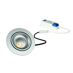 Lumi�re encastr�e GAIL pivotant, lot de 1, commutable IP40, argent mat  718lm 2900 | 3100K CRI 80-89