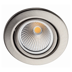 Lumi�re encastr�e V4A / 1.4401 X5CRNIMO 31 rond, pivotant GU10 IP20, acier inoxydable, scintillant