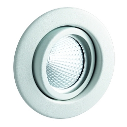 Lumière encastrée MR16 pivotant IP20, blanc mat