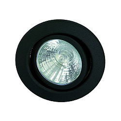 Downlight MR16 rond, pivotant IP20, noir mat